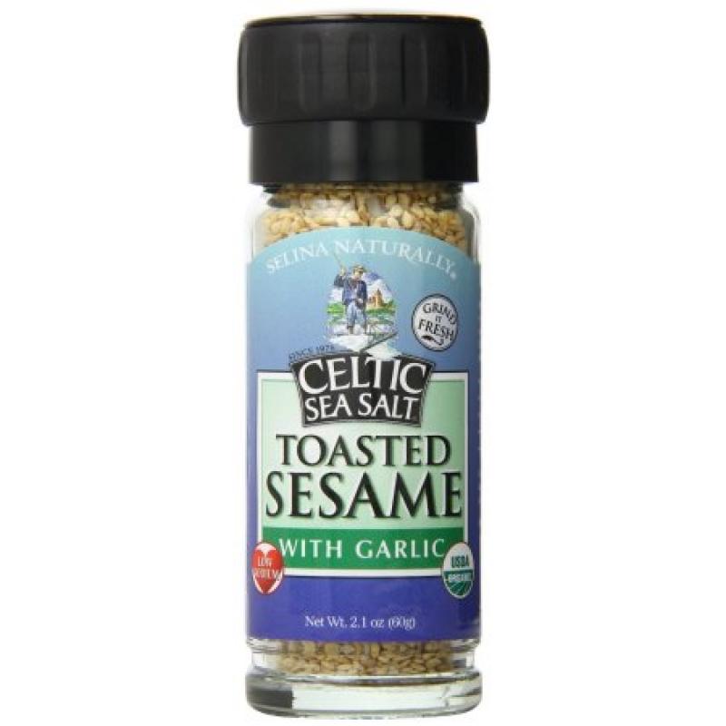 Celtic Sea Salt Toasted Sesame Grinder, Garlic, 2 Oz