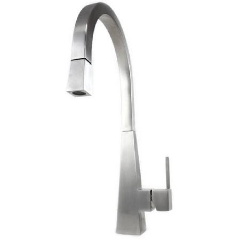 Ariel Imperial Lead Free Solid Stainless Steel Single Hole Pull Out Kitchen Faucet