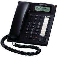 Panasonic KX-TS880B Single-line Corded Integrated Phone System with 10 One-Touch Dialer Stations, Black
