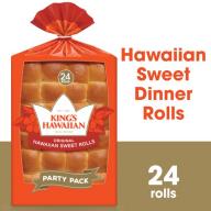 King's Hawaiian Rolls, Original Hawaiian Sweet Dinner Rolls, 24 Count Bag