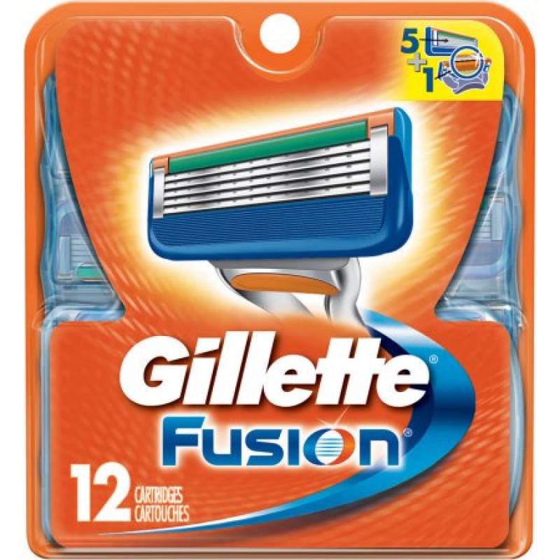 Gillette Fusion Razor Cartridge Refills, 12 count