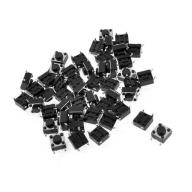 Unique Bargains 50 Pcs Momentary Tact Tactile Push Button Switch SMD PCB 4 Pin 6 x 6 x 4mm