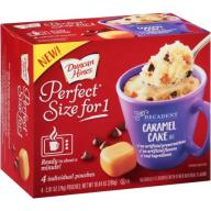 Duncan Hines Perfect Size for 1 Decadent Caramel Cake Mix, 2.61 oz, 4 count