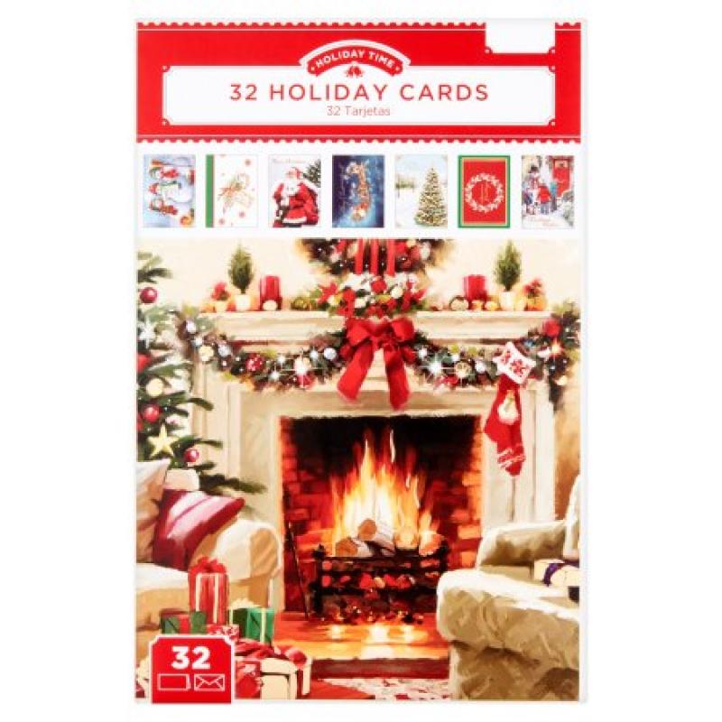 Holiday Time Trad 32 Scns Firplac Cards