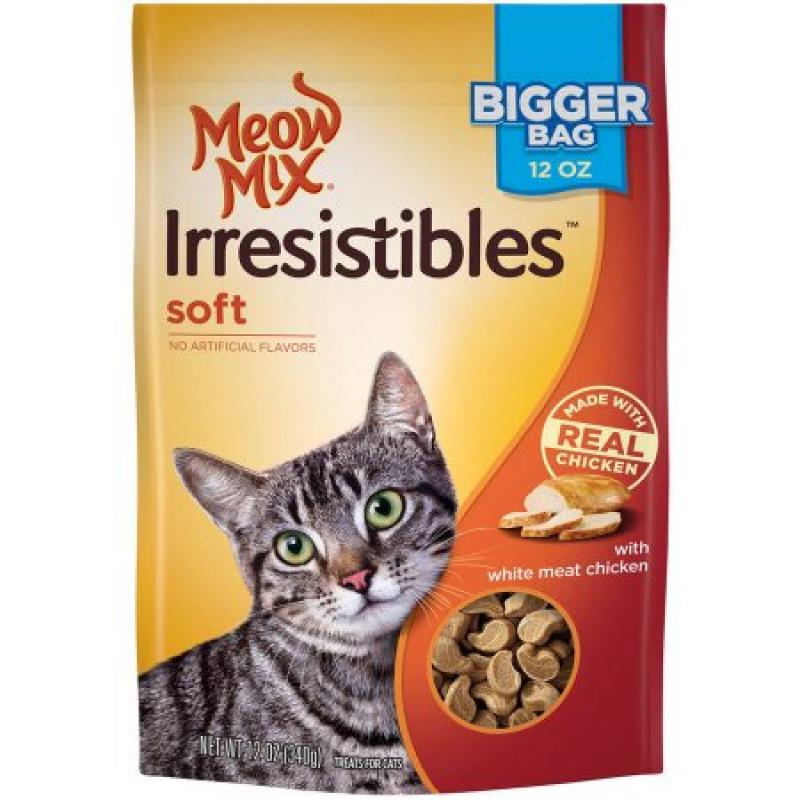 Meow Mix Irresistibles Cat Treats, Soft with White Meat Chicken, 12 oz