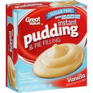 Great Value Sugar Free Vanilla Instant Pudding & Pie Filling, 1.34 oz
