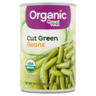 Great Value Organic Cut Green Beans, 14.5 Oz.