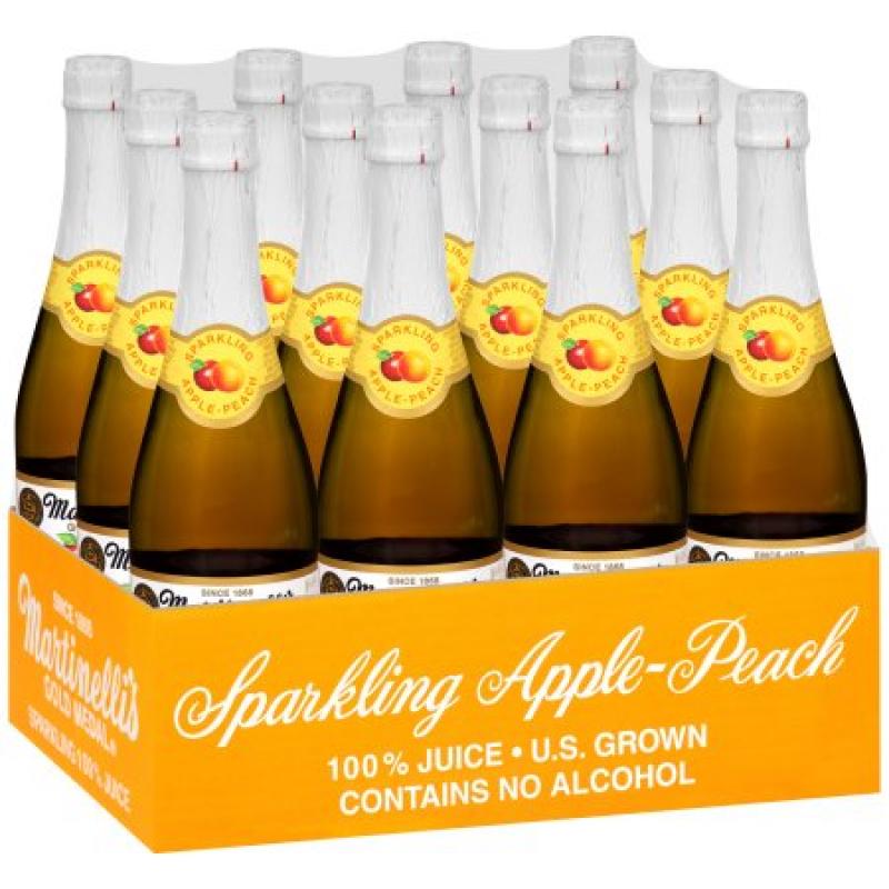 Martinelli&#039;s Gold Medal® Sparkling Apple-Peach 100% Juice 25.4 Fl Oz Glass Bottle