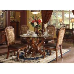 Acme Dresden Round Dining Table in Cherry 60010 SPECIAL