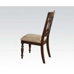 Acme Farrel Side Chair in Sand and Walnut (Set of 2) 60747