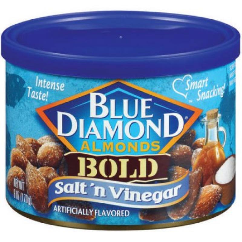 Blue Diamond Almonds Bold Salt &#039;n Vinegar Almonds 6 Oz Canister
