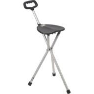 Drive Medical Folding Lightweight Cane Seat, Silver