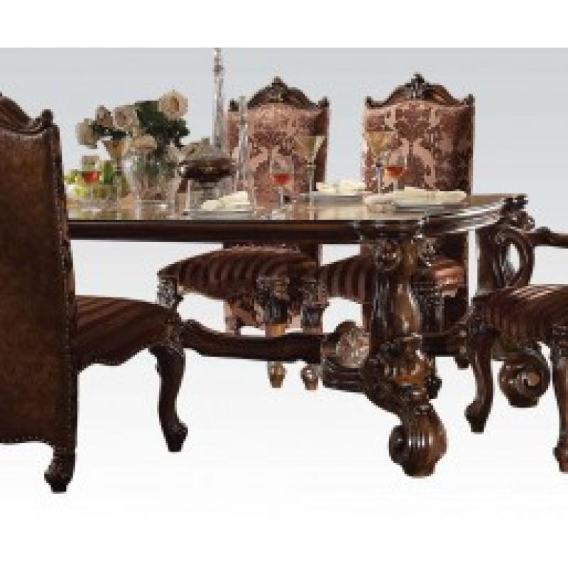 Acme Versailles 9-Piece Pedestal Dining Set in Cherry Oak