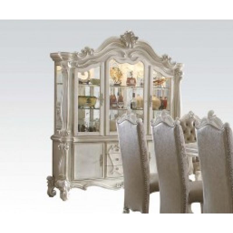 Acme Versailles 9-Piece Pedestal Dining Set in Bone White