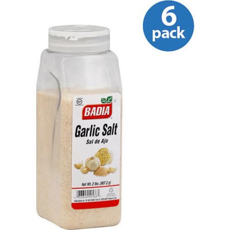 Badia Garlic Salt, 2 lb, (Pack of 6)
