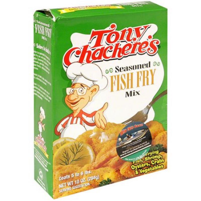Tony Chachere&#039;s Famous Creole Cuisine Seasoned Fish Fry Mix, 10 oz (Pack of 12)