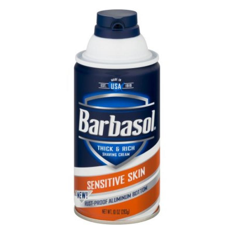 Barbasol Thick & Rich Shaving Cream Sensitive Skin, 10.0 OZ