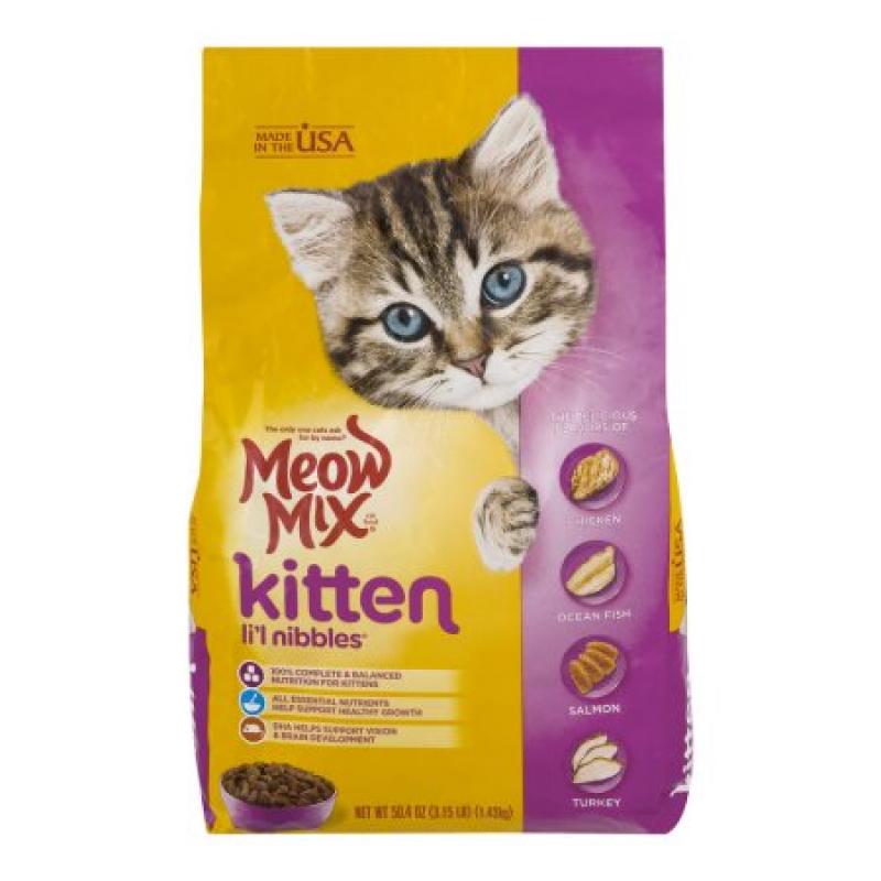 Meow Mix Cat Food Kitten Li&#039;l Nibbles, 50.4 OZ