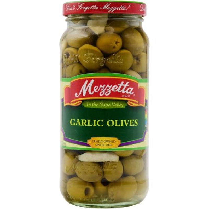 Mezzetta Mild Garlic Olives, 9.5 oz