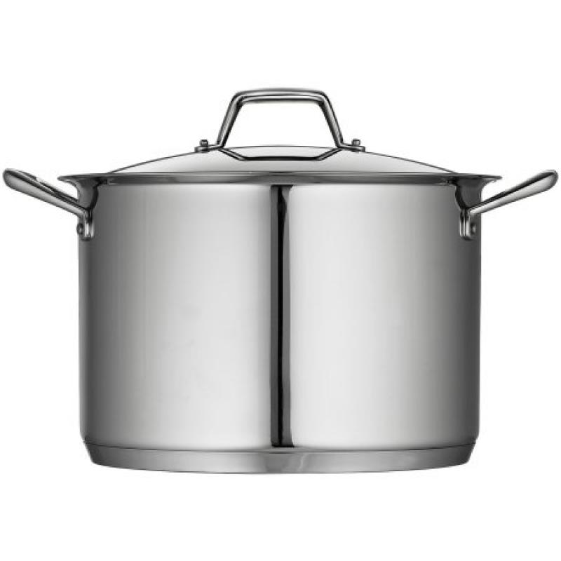 Tramontina Gourmet Prima 12-Quart Covered Stock Pot with Tri-Ply Base