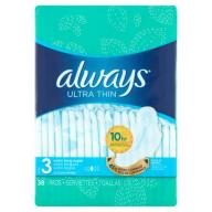 Always Ultra Thin Size 3 Extra Long Super Pads with Flexi-Wings, 38 count