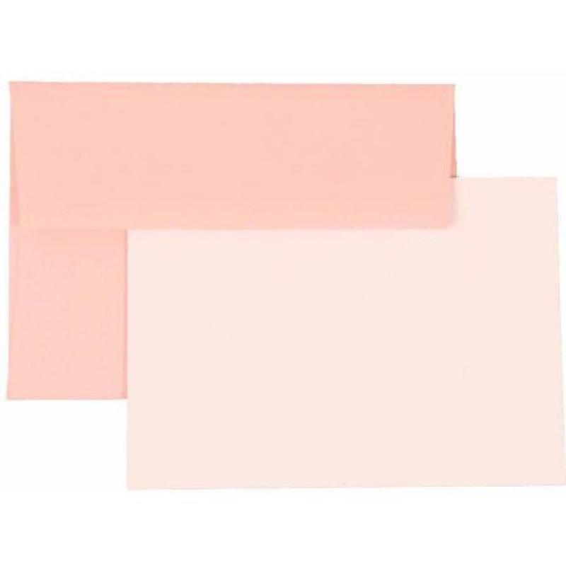 JAM Paper Personal Stationery Sets with Matching 4bar/A1 Envelopes, Baby Pink, 25-Pack