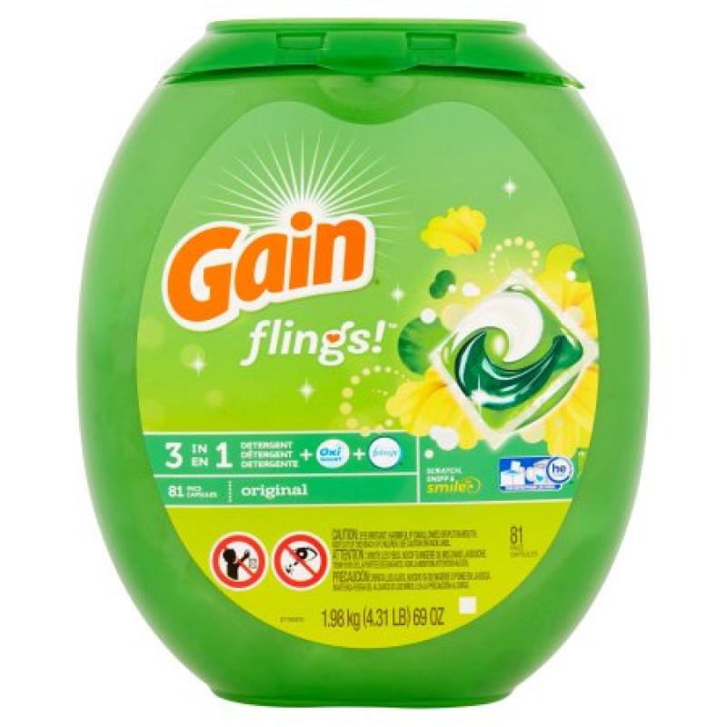 Gain flings! Laundry Detergent Pacs, Original, 81 count