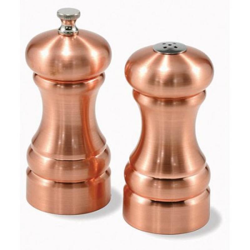 Olde Thompson 4 1/2" Columbia Copper Salt and Peppermill Set