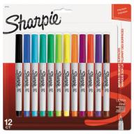 Sharpie Permanent Markers Ultra Fine Point Set of 12, Black