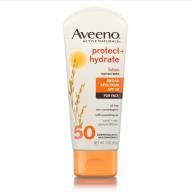 Aveeno Protect + Hydrate Lotion Sunscreen With Broad Spectrum SPF 50 For Face, 3 Oz