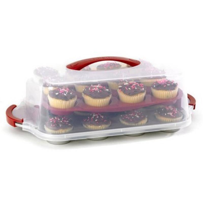 Good Cook Nonstick Covered Cupcake Pan, 24 Cup