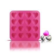 Silicone Zone,16-Cup Heart Chocolate Mold,Light Pink