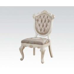 Acme Chantelle Arm Chair in Rose Gold and Pearl White (Set of 2) 63543