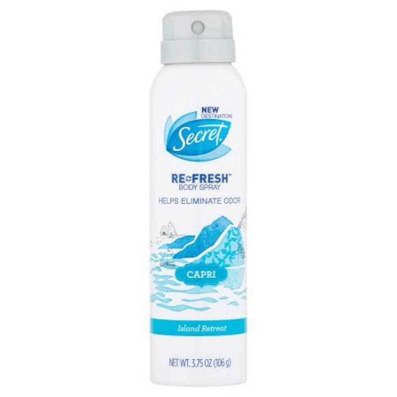 Secret Re Fresh Capri Island Retreat Body Spray 3.75oz