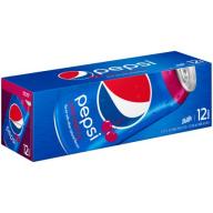 Pepsi Soda, Wild Cherry, 12 Fl Oz, 12 Count