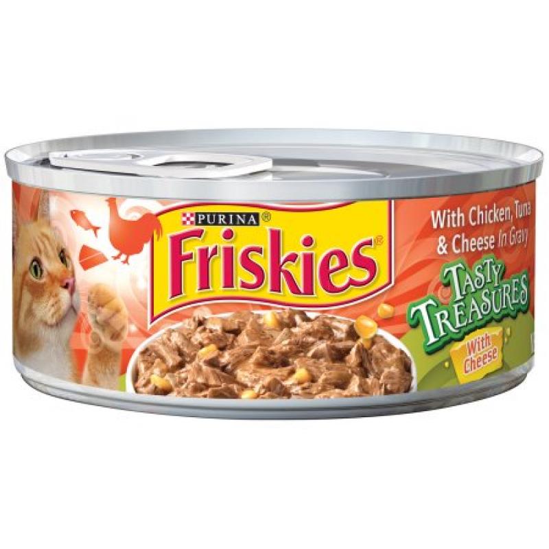 Purina Friskies Tasty Treasures with Chicken, Tuna & Cheese in Gravy Cat Food 5.5 oz. Can