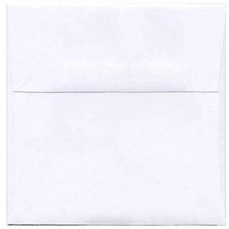 JAM Paper 5" x 5" Regular Square Envelopes, White, 25-Pack