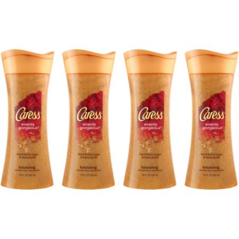 Caress Evenly Gorgeous Exfoliating Body Wash 18 oz, 4 Count