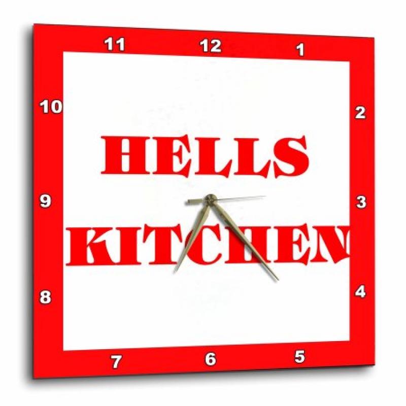 3dRose Hells Kitchen New York, Wall Clock, 10 by 10-inch