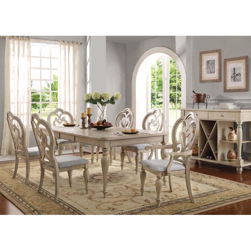Acme Abelin Side Chair in Antique White (Set of 2) 66062