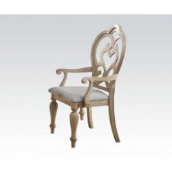 Acme Abelin Arm Chair in Antique White (Set of 2) 66063