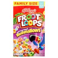 Kellogg&#039;s Froot Loops with Fruity Shape Marshmallows Family Size 18.7 oz