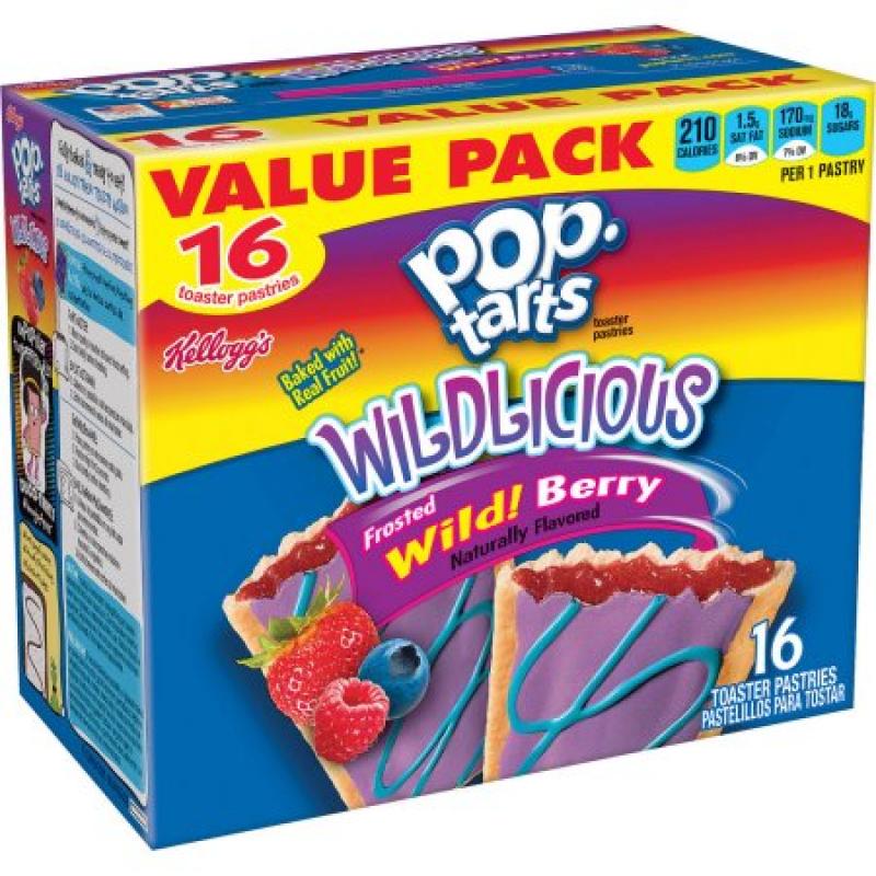 Kellogg&#039;s Pop-Tarts Wildlicious Frosted Wild! Berry, 16 ct, 30.4 oz