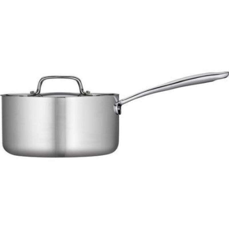 Tramontina 3-Qt Tri-Ply Clad Sauce Pan with Lid, Stainless Steel