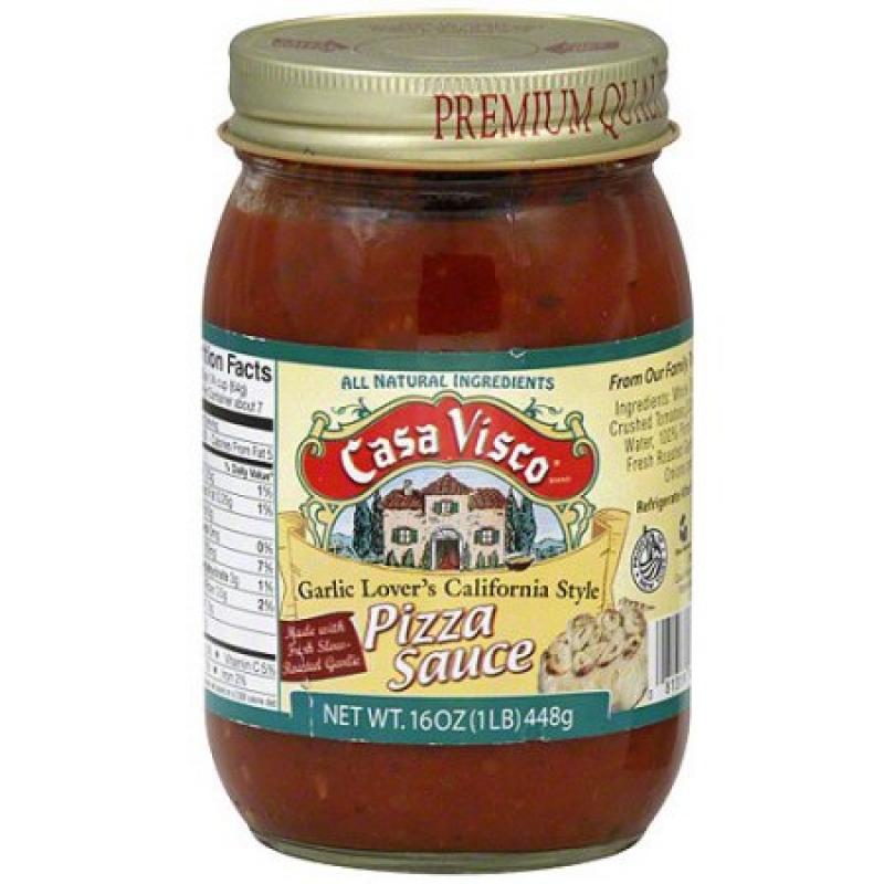 Casa Visco Garlic Lover&#039;s California Style Pizza Sauce, 16 oz (Pack of 6)