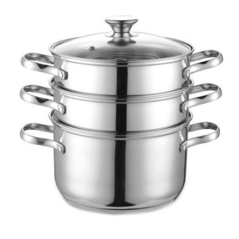 Cook N Home Double Boiler and Steamer Set, Stainless Steel