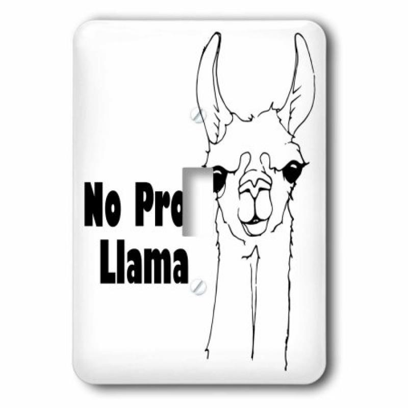 3dRose No Pro Llama., Single Toggle Switch