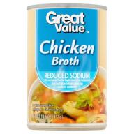 Great Value Reduced Sodium Chicken Broth, 14.5 oz
