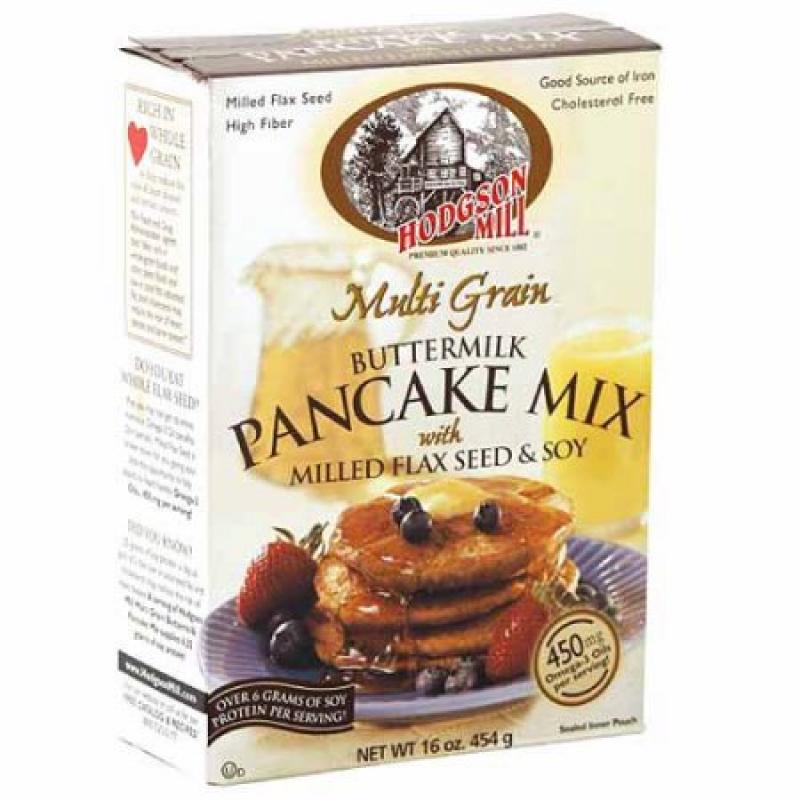 Hodgson Mill Multi Grain Buttermilk Pancake Mix with Milled Flaxseed & Soy, 16 oz, (Pack of 8)