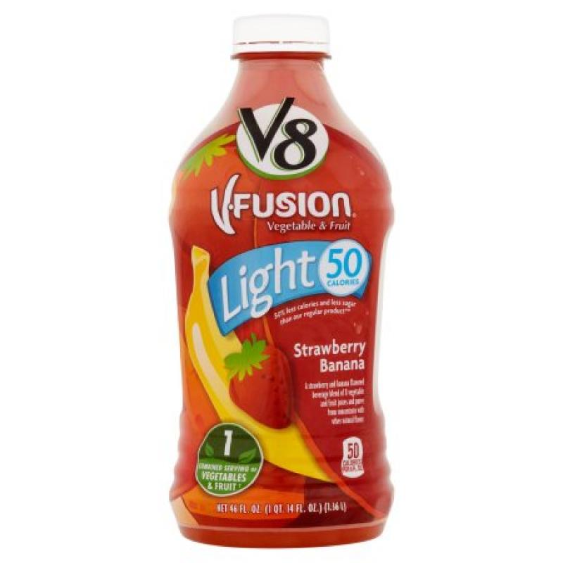 V8 V-Fusion Light Strawberry Banana Fruit & Vegetable Juice 46oz